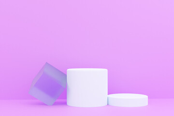 3d rendering podium realistic background