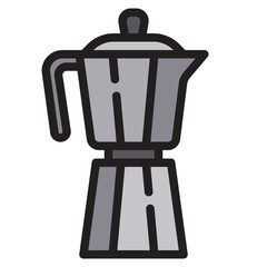 Kettle color line style icon