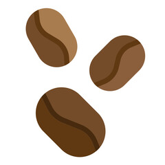 Coffee beans flat style icon