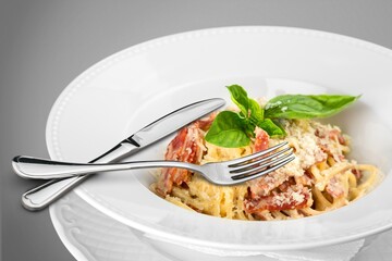 Tasty fresh traditional lasagna with meat