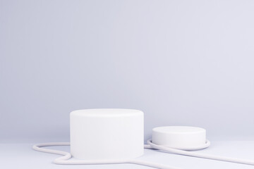 3d rendering podium realistic background