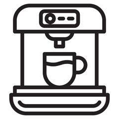 Coffee machine outline style icon