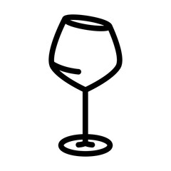 liquid wine glass line icon vector. liquid wine glass sign. isolated contour symbol black illustration
