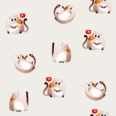 Pattern of cats. Likes. For girls