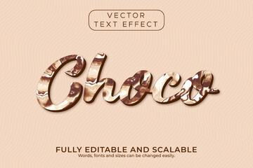 Choco, 3d editable text effect