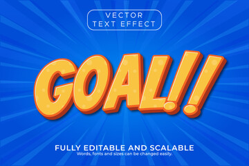 Goal, 3d text effect fully editable
