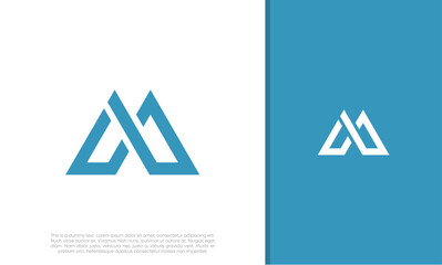 Initial M logo design. Innovative high tech logo template.