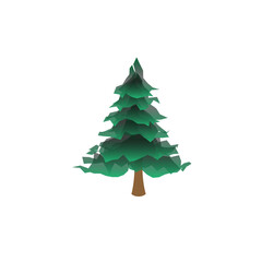 Fototapeta premium christmas tree isolated on white background