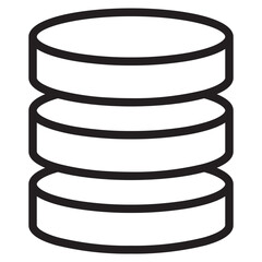 Database outline style icon