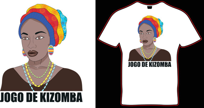 jogo de kizomba t-shirt design. african t-shirt design.