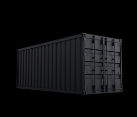 Stylish cargo container, premium cargo delivery services. 3d rendering.