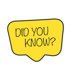 Did you know speech bubble