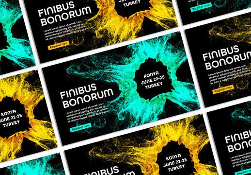 Creative Event Screen Layout with Explosion Particles