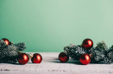 christmas background with balls