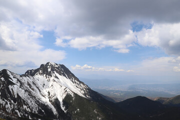 clouds over the mountains
