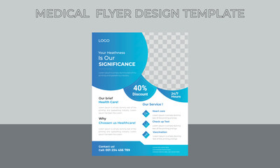  Modern Medical Flyer Design Template and Poster or Vector flyers  for print