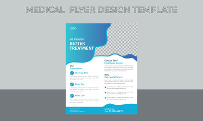  Modern Medical Flyer Design Template and Poster or Vector flyers  for print