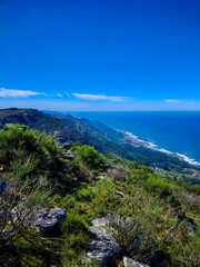 Fototapeta premium view of the sea and mountains