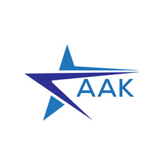 AAK letter logo. AAK blue image on white background. AAK Monogram logo design for entrepreneur and business. . AAK best icon.
