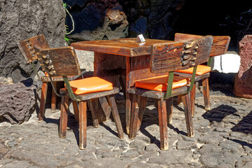 Tables at Jameos del Agua in Lanzarote - Spain