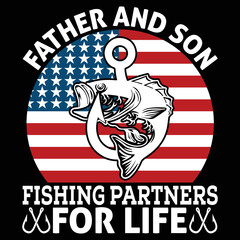 Father And Son Fishing Partners For Life