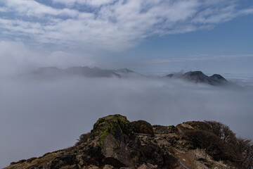 Fototapeta na wymiar fog over the mountains