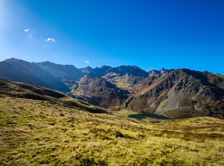 mountain landscape with blue sky