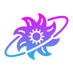 Supernova Glyph Gradient Icon