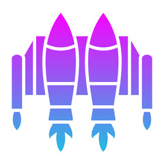 Jetpack Glyph Gradient Icon
