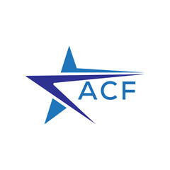 ACF letter logo. ACF blue image on white background. ACF Monogram logo design for entrepreneur and business. . ACF best icon.
