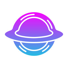 Black Hole Glyph Gradient Icon