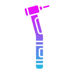 Dental Drill Glyph Gradient Icon