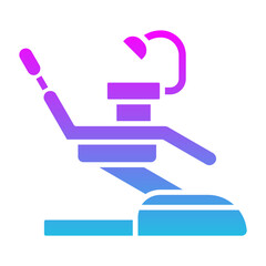 Dentist Chair Glyph Gradient Icon