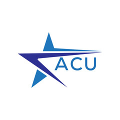 ACU letter logo. ACU blue image on white background. ACU Monogram logo design for entrepreneur and business. . ACU best icon.
