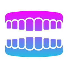 Teeth Glyph Gradient Icon