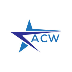 ACW letter logo. ACW blue image on white background. ACW Monogram logo design for entrepreneur and business. . ACW best icon.
