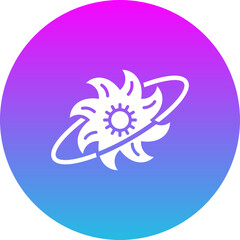 Supernova Gradient Circle Glyph Inverted Icon