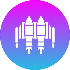 Jetpack Gradient Circle Glyph Inverted Icon
