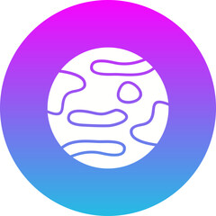 Mercury Gradient Circle Glyph Inverted Icon
