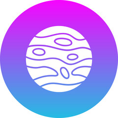 Venus Gradient Circle Glyph Inverted Icon