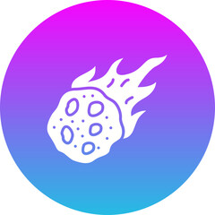 Meteorite Gradient Circle Glyph Inverted Icon