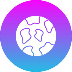 Earth Gradient Circle Glyph Inverted Icon