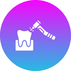 Drilling Gradient Circle Glyph Inverted Icon