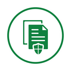 Layout, Multiple pages icon. Green vector design.