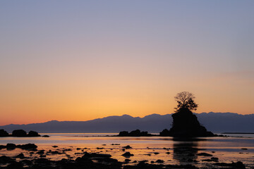 sunset on the beach