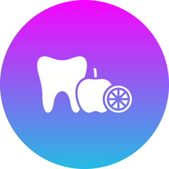 Nutrition Gradient Circle Glyph Inverted Icon