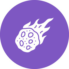 Meteorite Multicolor Circle Glyph Inverted Icon
