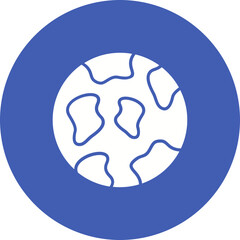 Earth Multicolor Circle Glyph Inverted Icon