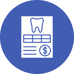 Dentist Multicolor Circle Glyph Inverted Icon