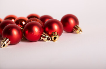 red and gold christmas balls